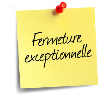 1303 903 Fermeture exceptionnelle